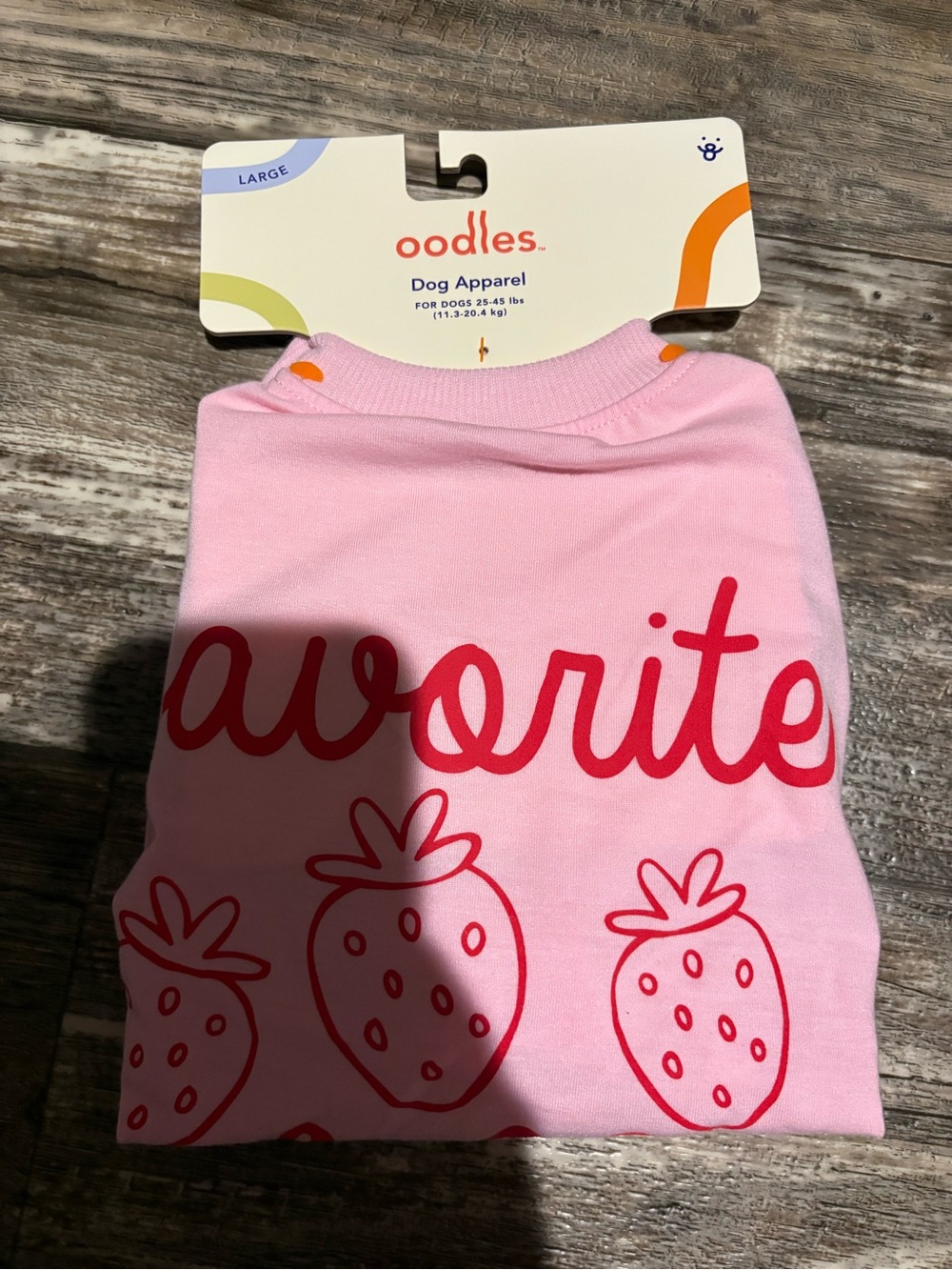 Pink Strawberry 'Favorite Child’ Dog Shirt